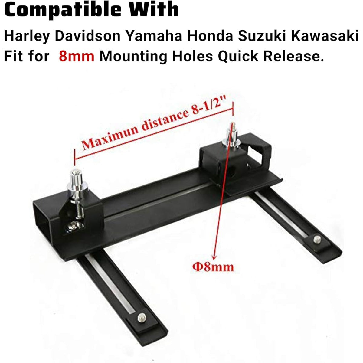 Universal Black Hard Saddle bags Detachable Quick Release Mounting Brackets for Harley Davidson Dyna