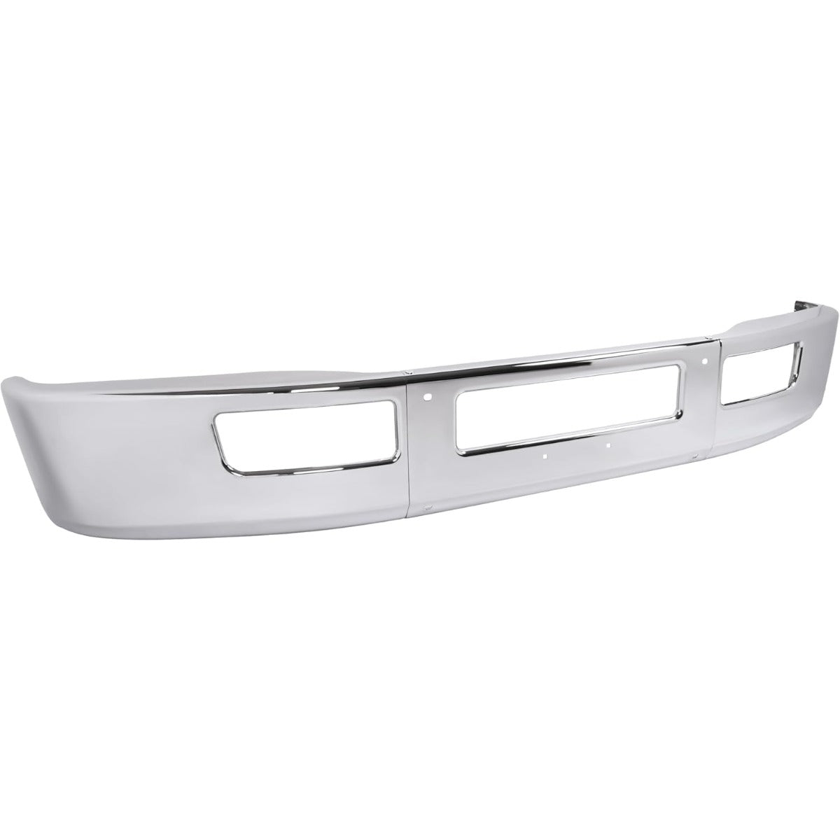 ALMULOO Front Bumper 3Pcs Compatible with 2005-2015 Ford F-650 F-750 Steel Chrome Silvery
