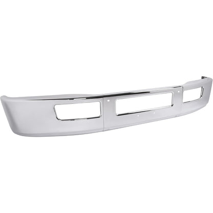 ALMULOO Front Bumper 3Pcs Compatible with 2005-2015 Ford F-650 F-750 Steel Chrome Silvery