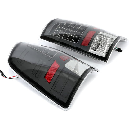 ALMULOO Tail Light Clear Lens Black Housing Compatible with 2009-2018 Dodge RAM 1500 2500 3500 2019-2021 RAM 1500 Classic