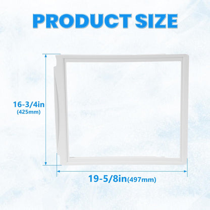KUAFU 240599301 AP3763926 Crisper Pan Cover Compatible with Frigidaire Refrigerator 1037664 AH899475 EA899475 PS899475 Replacement Only Upper Crisper Drawer Cover Shelf Frame W/O Glass White