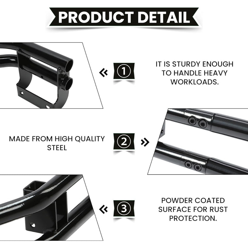 HECASA Rear Bumper & Trailer Hitch Kit Compatible with John Deere ZTrak Zero-Turn Mowers Z235 Z255 Z335E Z335M Z345M Z345R Z355E Z355R Z365R Z375R