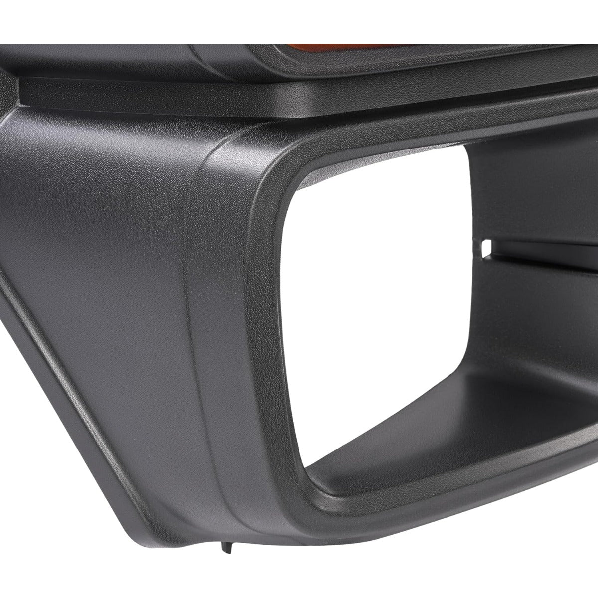 HECASA Right Headlight Bezel w/Turn Signal Light Compatible with 2008-2019 Ford E150/E250/E350 Super Duty Headlamp Cover Door Bezel Trim Yellow Lens Black Bezel Passenger Side