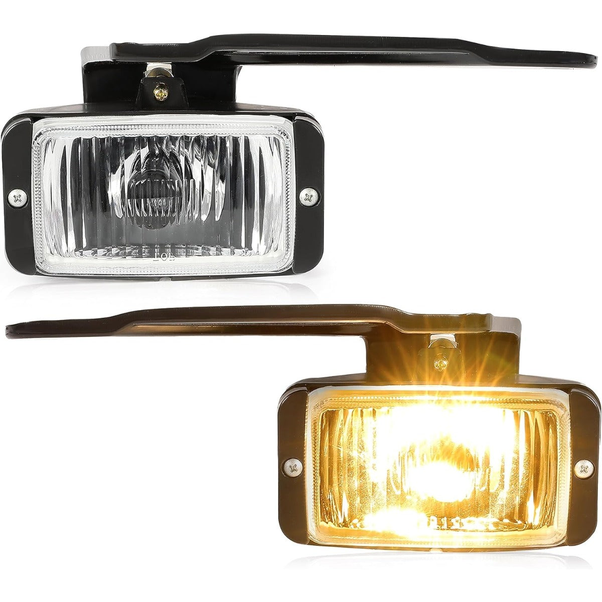 Fog Light W/Bulbs Compatible with 1988-2000 Chevy C/K1500 2500 3500 Replacement for 16524928 GM2593106 16524927 GM2592106 Lamp (Clear Lens)