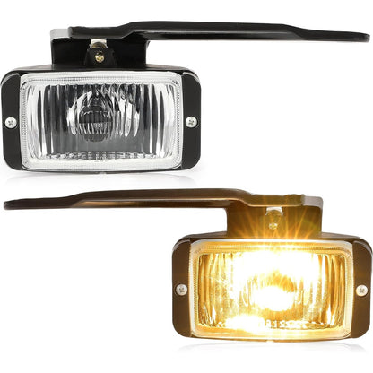Fog Light W/Bulbs Compatible with 1988-2000 Chevy C/K1500 2500 3500 Replacement for 16524928 GM2593106 16524927 GM2592106 Lamp (Clear Lens)