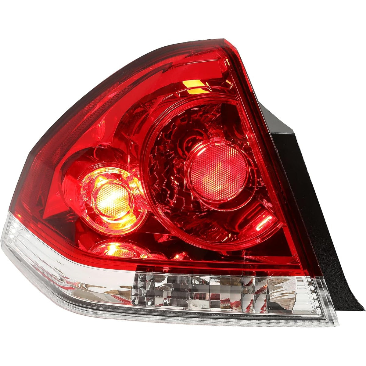 KUAFU Tail Light Left w/Bulb Compatible with 2006-2013 Chevrolet Impala 2014-2016 Chevrolet Impala Limited Tail Lamp Replacement for 25971597 GM2800193 Plastic Red Lens