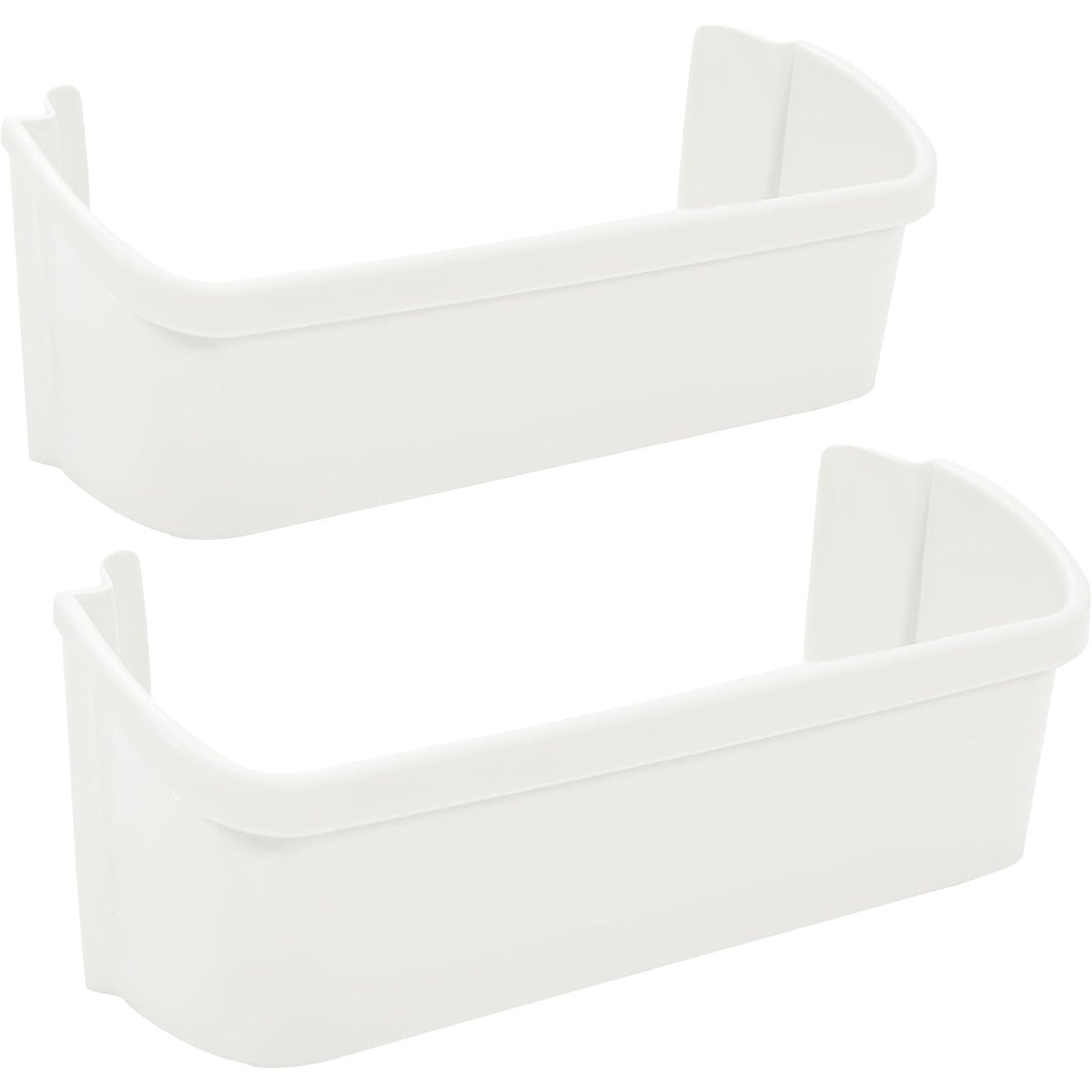 Kojem 240323001 AP2115741 PS429724 Replacement Refrigerator Door Bin Shelf Compatible with Frigidaire Refrigerator Lower Door Shelf Replacement for AH429724, 240323007 - White ABS Plastic 2Pcs