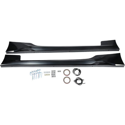 Side Skirt Rocker Panels Guard Compatible with 2012-2021 Subaru BRZ Toyota 86 Scion FR-S Extension Replacement Spoiler Body Kit Black ABS