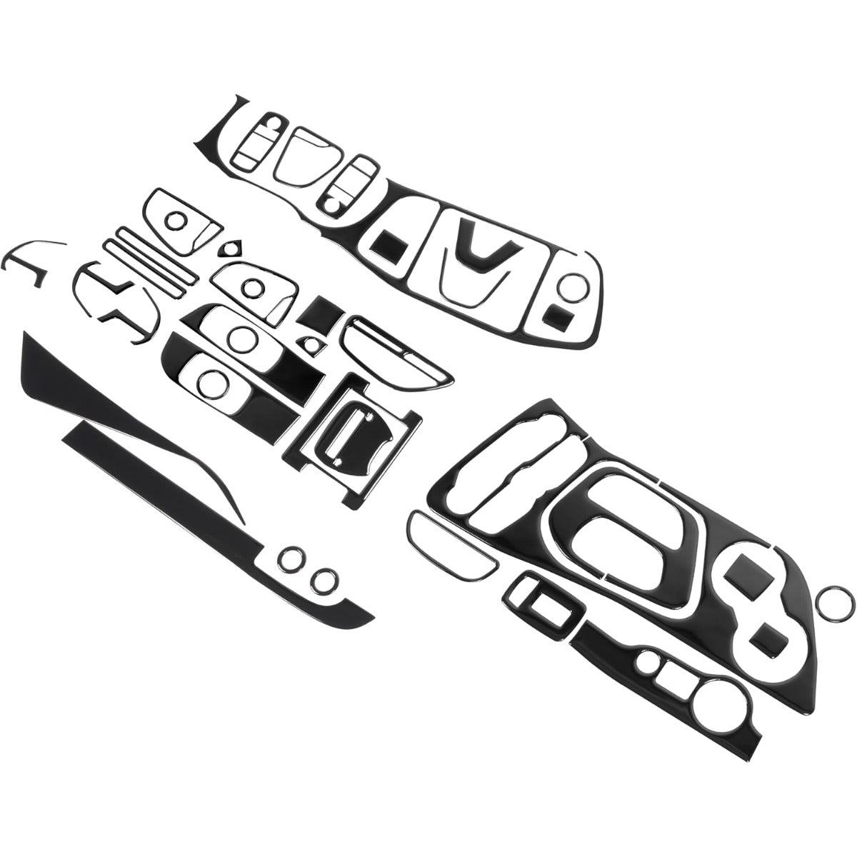 Dashboard Trim Compatible with 2015-2023 Dodge Challenger Plastic (PVC) Black