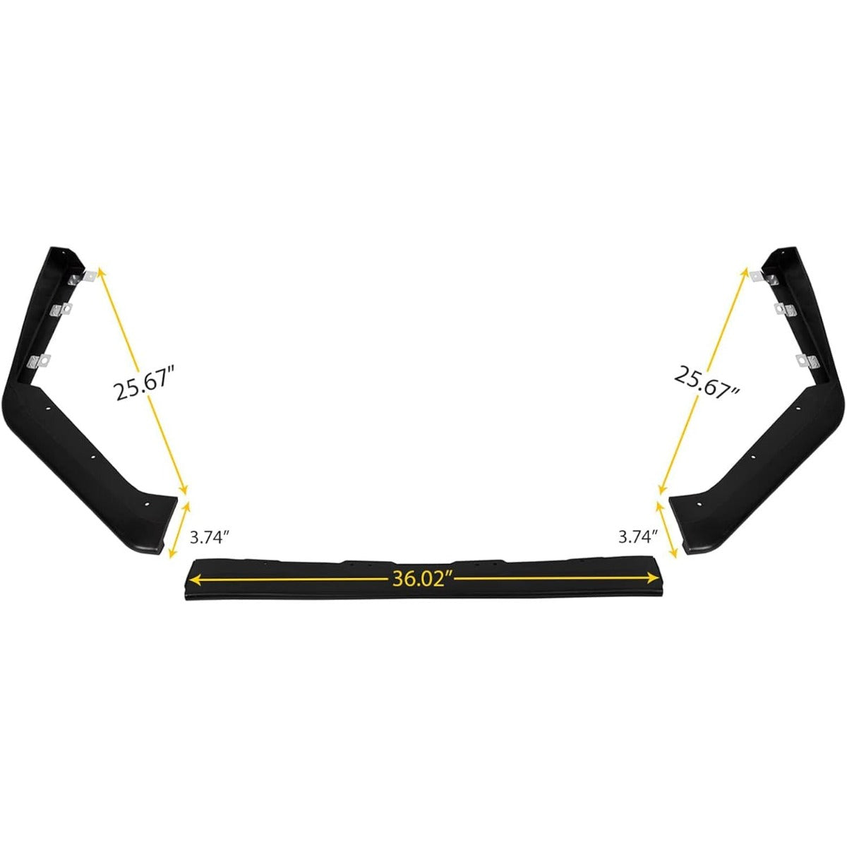 ECOTRIC Front & Rear Bumper Valance Lip Spoiler Compatible with 2015-2021 Subaru WRX & STI Lower Splitter Finisher Under Chin Spoiler Unpainted Black Two Packages