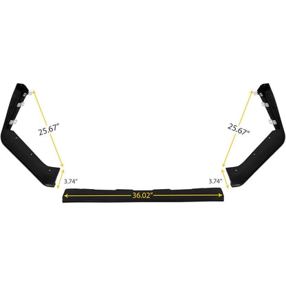 ECOTRIC Front & Rear Bumper Valance Lip Spoiler Compatible with 2015-2021 Subaru WRX & STI Lower Splitter Finisher Under Chin Spoiler Unpainted Black Two Packages