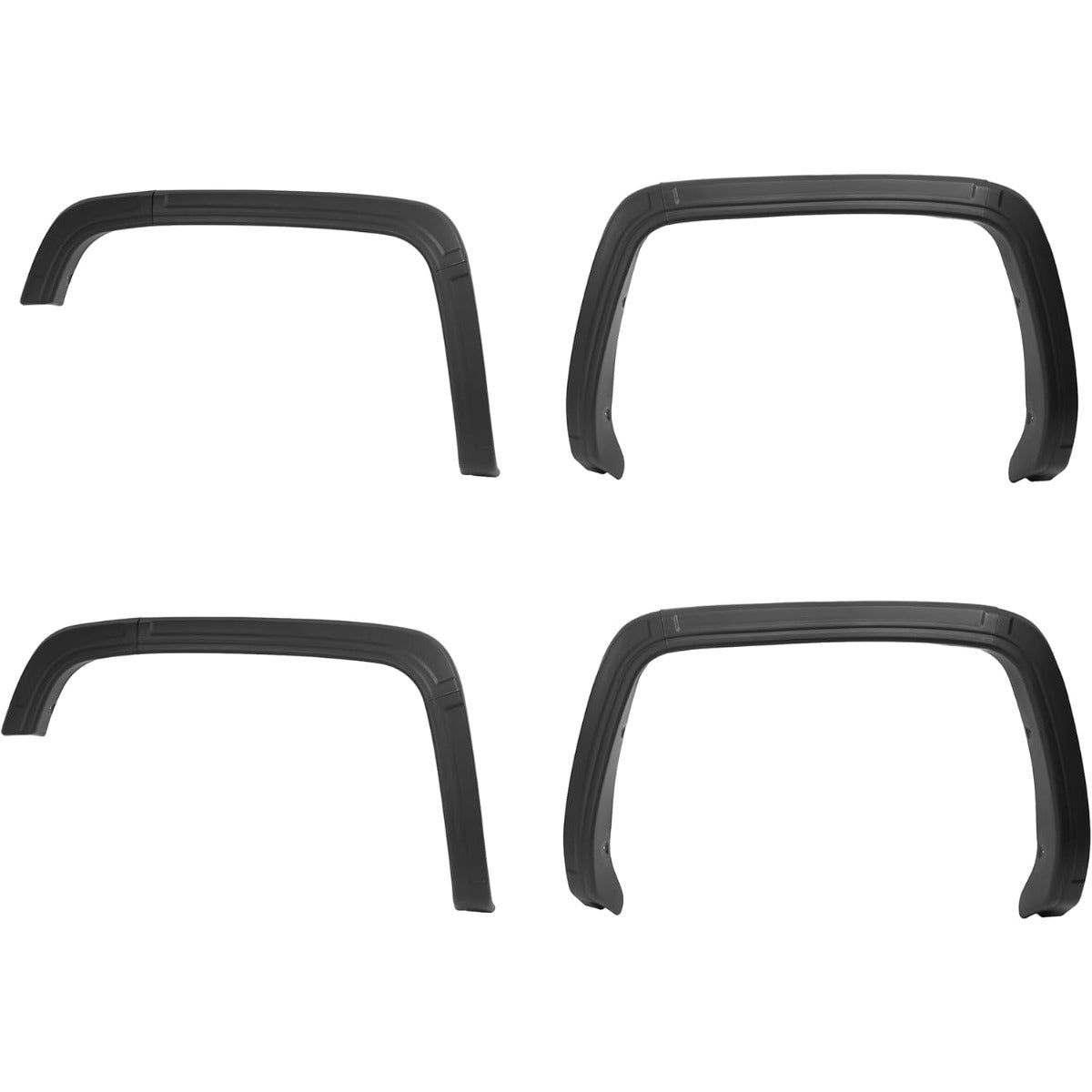 Fender Flares Compatible with 2014-2015 GMC Sierra 1500 Wheel Cover Protectors Front & Rear 4PCS Plastic(PP+T30) Textured Black