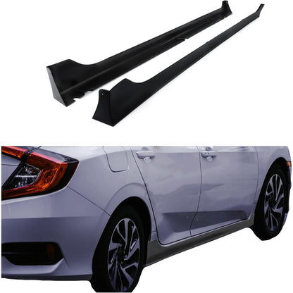 Side Skirt Compatible with 2013-2017 Honda Accord 4DR Sedan Models Rocker Panels Guard Splitter Extension Spoiler Black PP