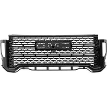ALMULOO Grill Compatible with 2020-2023 GMC Sierra 2500HD 3500HD Denali w/Camera Hole Front Bumper Grille Plastic (ABS) Gloss Black Replacement for 84656390