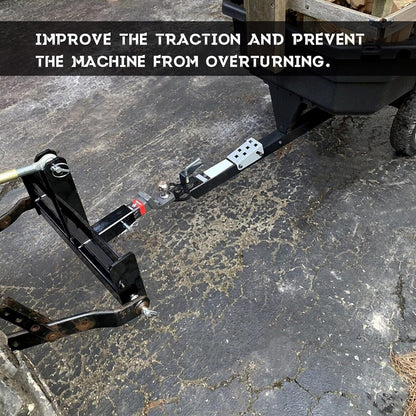 3 Point Trailer Hitch with 2 Inches Receiver Compatible with Category 1 Tractors Receiver Brackets Tractor Drawbar Suitcase Weight Bracket Black