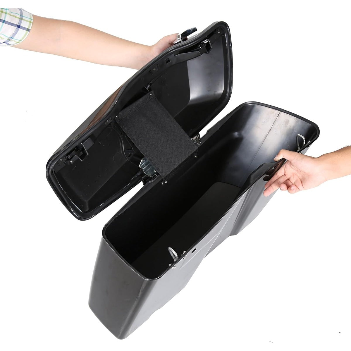 Hard Saddlebags Saddle Bags W/Latch Kit for 2014-UP Harley Davidson Touring Models Road King Street Glide Ultra Electra Glide FLT FLHT FLTRX FLHR