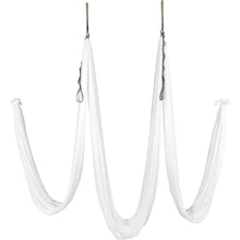 Kojem Aerial Silk Fabric Yoga Swing Kit For Fitness Yoga Inversions Flexibility Core Strength Dance White Nylon Fabric 6.6/13.1 Yards