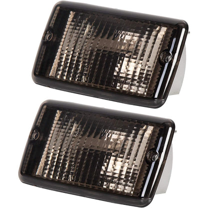 HECASA Bumper Signal & Side Marker Lights Compatible with 1997-2006 Jeep Wrangler TJ Chassis Only Parking Stop Lamp Smoke Lens Replacement for 55155629AC 55155628AC 4Pcs