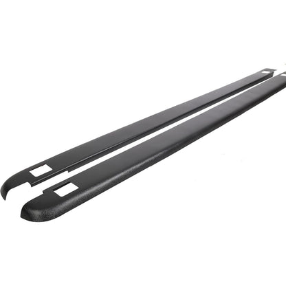 ALMULOO 6'4" Truck Bed Side Rail Cover Compatible with 2002-2008 Dodge Ram 1500 2003-2009 Dodge Ram 2500 3500 Plastic Black Rail Caps Protector Molding w/Stake Pocket Hole
