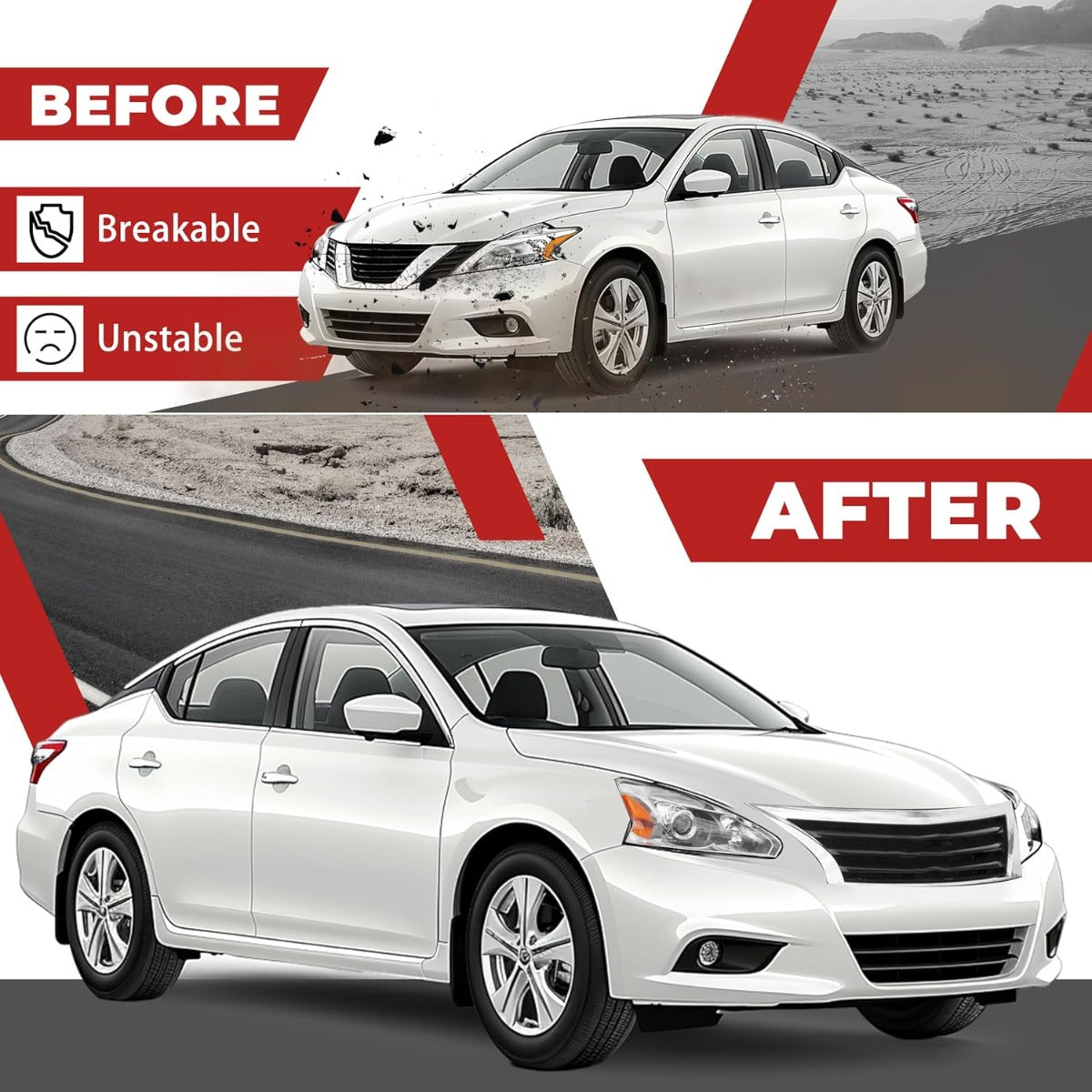 Front Bumper Grill Upper Grille Compatible with 2013 2014 2015 Nissan Altima Sedan Replacement for 623103TA0A NI1200250 Insert Plastic(ABS)