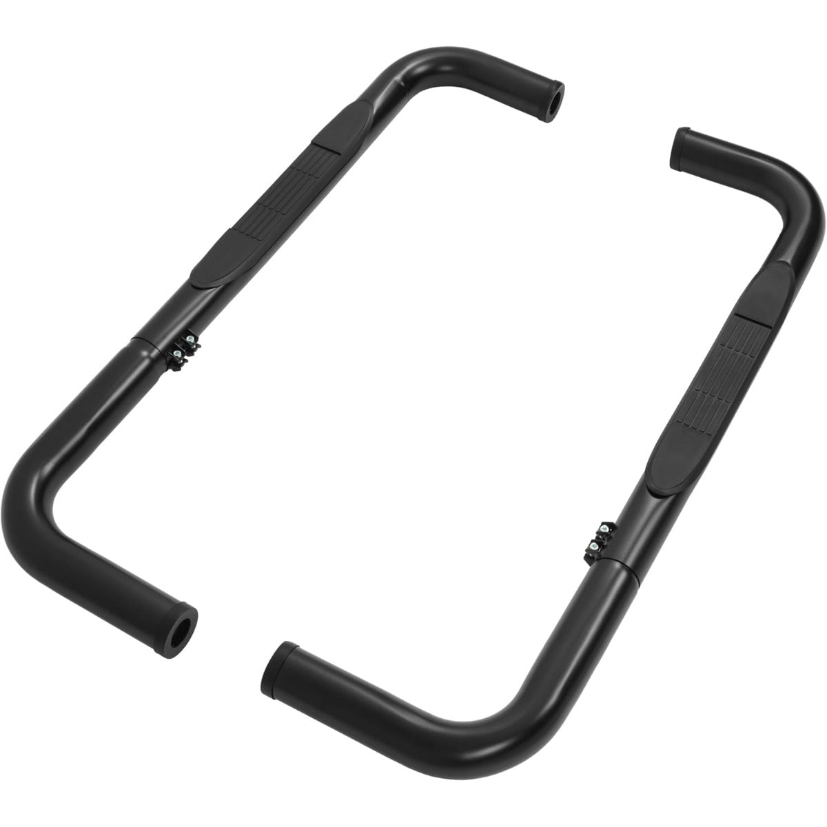Pair Side Steps Compatible with 1994-2002 Dodge Ram 1500 2500 3500 Regular/Standard Cab Running Boards Step Bars Steel+Plastic Powder Coated Black Left + Right Side