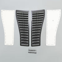 Load image into Gallery viewer, HECASA Steel Hood Louver Inserts Hood Scoop Compatible with 1985-1990 Chevy Chevrolet Camaro Z28 IROC-Z IROC Vented Heat Extractor Steel Black Powder Coated
