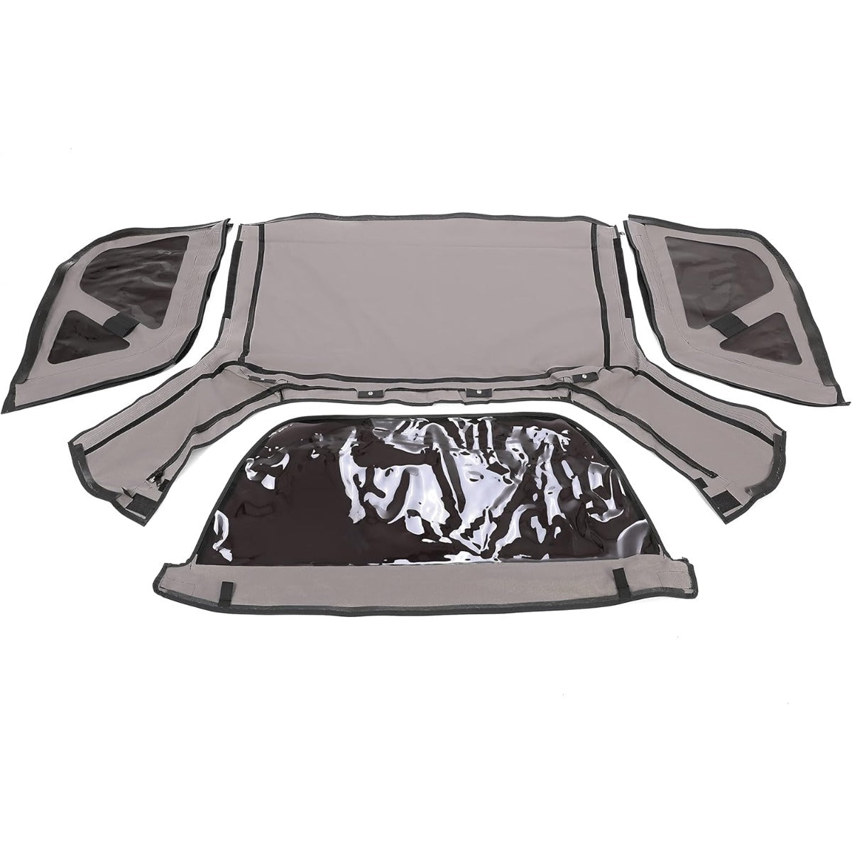 Convertible Soft Top Replacement  for  1996-2002 Kia Sportage Black Sailcloth Vinyl Tinted Plastic Window