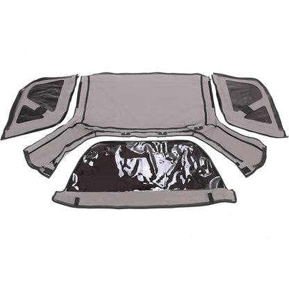Convertible Soft Top Replacement  for  1996-2002 Kia Sportage Black Sailcloth Vinyl Tinted Plastic Window
