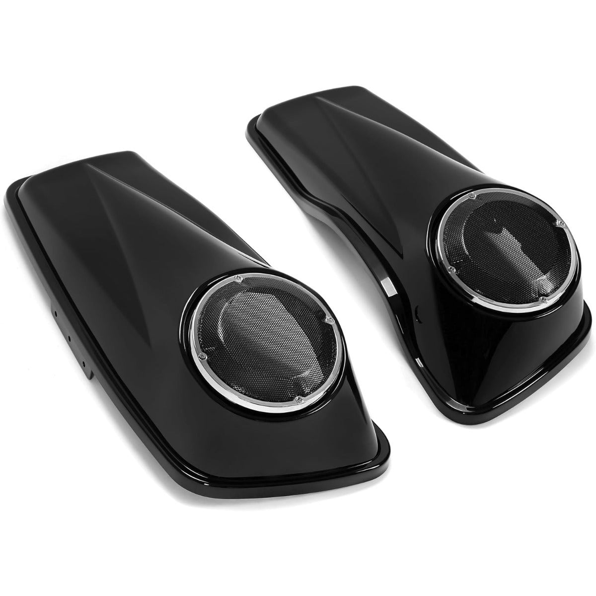 HECASA 6.5" Saddlebag Speaker Lids Compatible with 2014-2024 Harley Davidson Touring Road Glide Road King Electra Glide Street Glide Ultra-Classic Models FLT FLHT FLHTCU FLHRC Pair