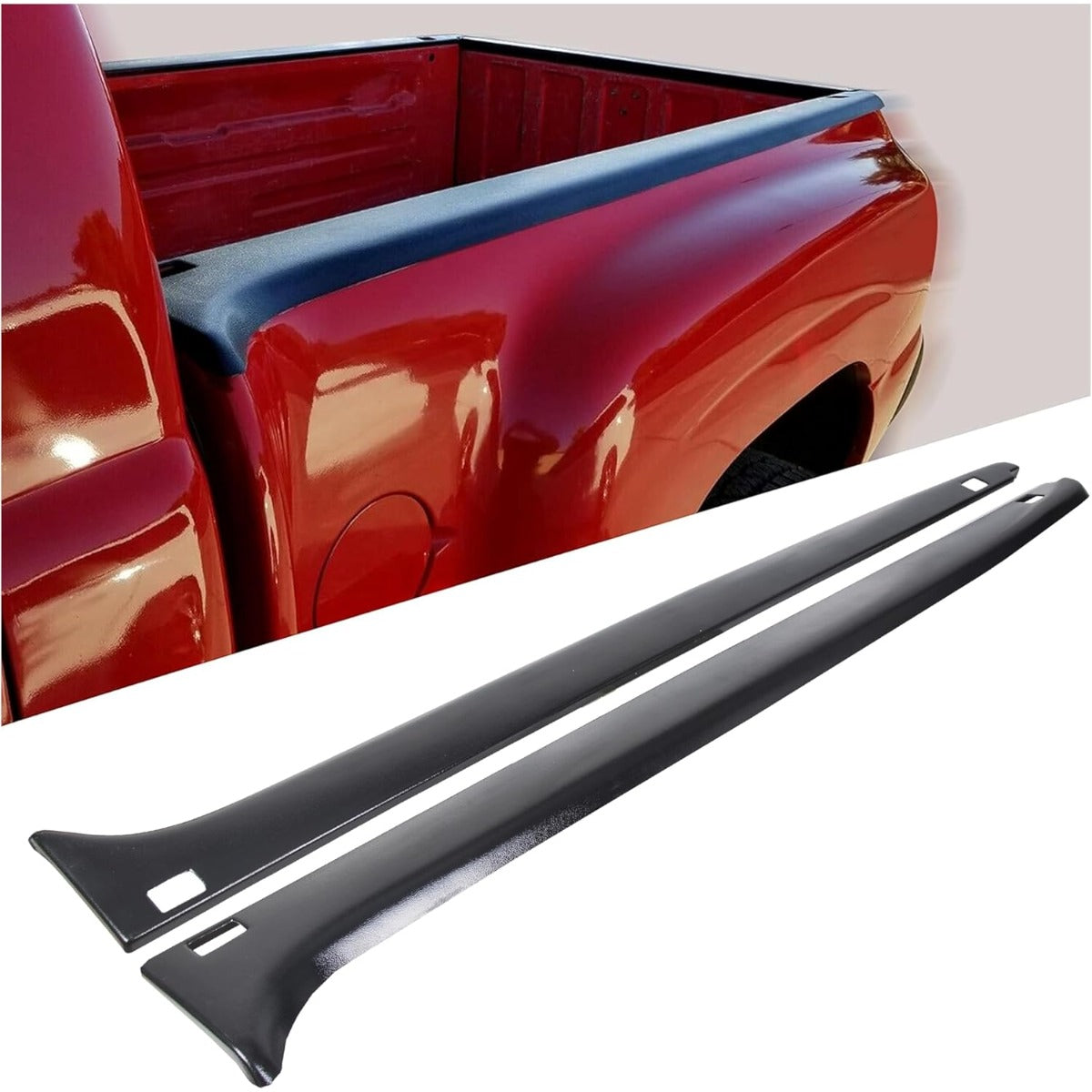 Bed Rail Caps Stepside Compatible with 1999-2005 Chevy Chevrolet Silverado 1500 GMC Sierra 1500 Replacement for 15932239 15932238 Left and Right Side
