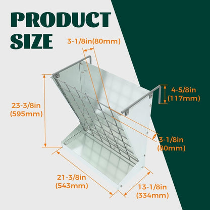 KUAFU Hay Feeder 2 in 1 Hay Rack Wall Mount Goat Feeders,Heavy Duty