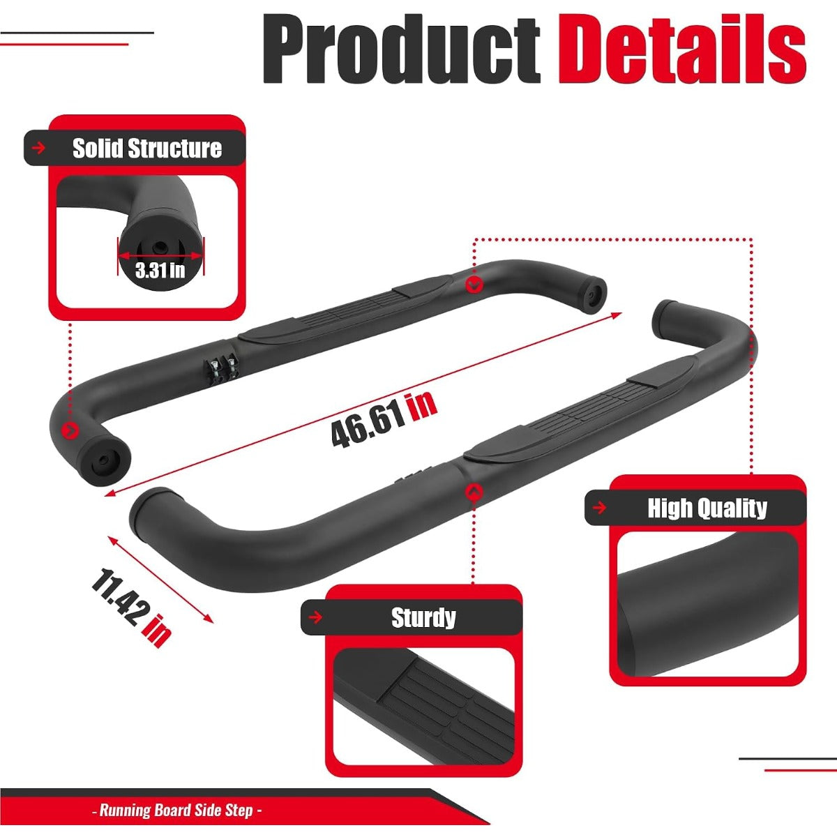 Running Board Step Compatible with 1999-2018 Silverado