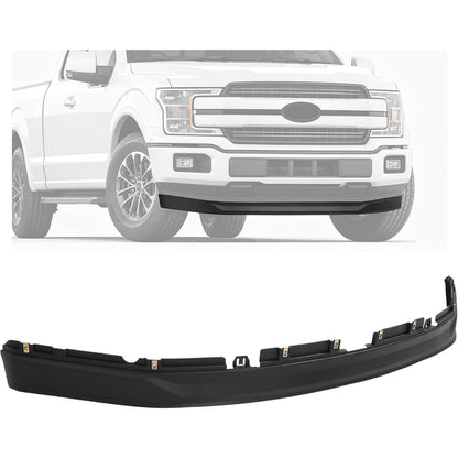 ALMULOO Black Front Bumper Valance Compatible with 2018 2019 2020 Ford F150 Replacement for FO1095299 JL3Z17626AB Textured Plastic(PP)