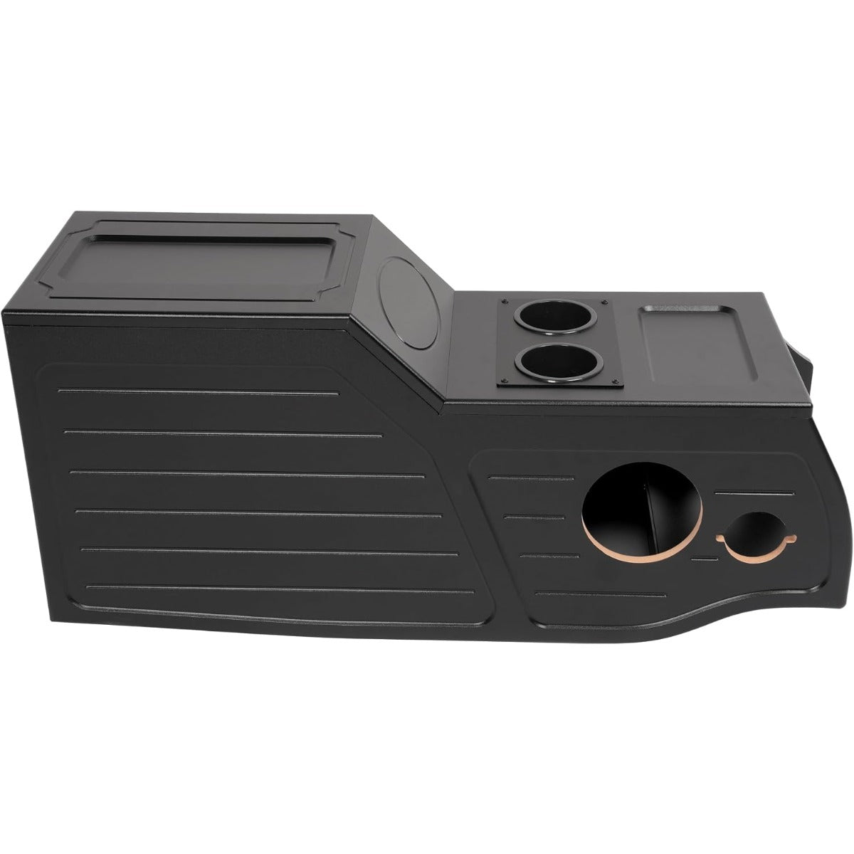 Center Console Subwoofer Box Compatible with 97-03 Ford F-150 | Single/Ext/Crew Cab MDF+Plastic(ABS) PVC Black Finish Black