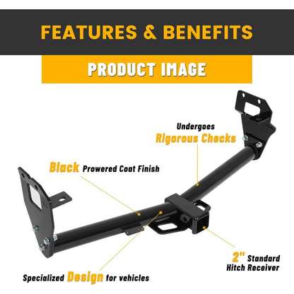 Class 3 Trailer Hitch Compatible with 2015-2023 Jeep Renegade Black Towing Hitch 2-Inch Receiver