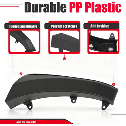 Right Fender Flare Set Compatible with 2011-2018 Ram 4500 5500 | Wheel Arch Cover Protector Set Plastic(PP) Textured Black Passenger Side