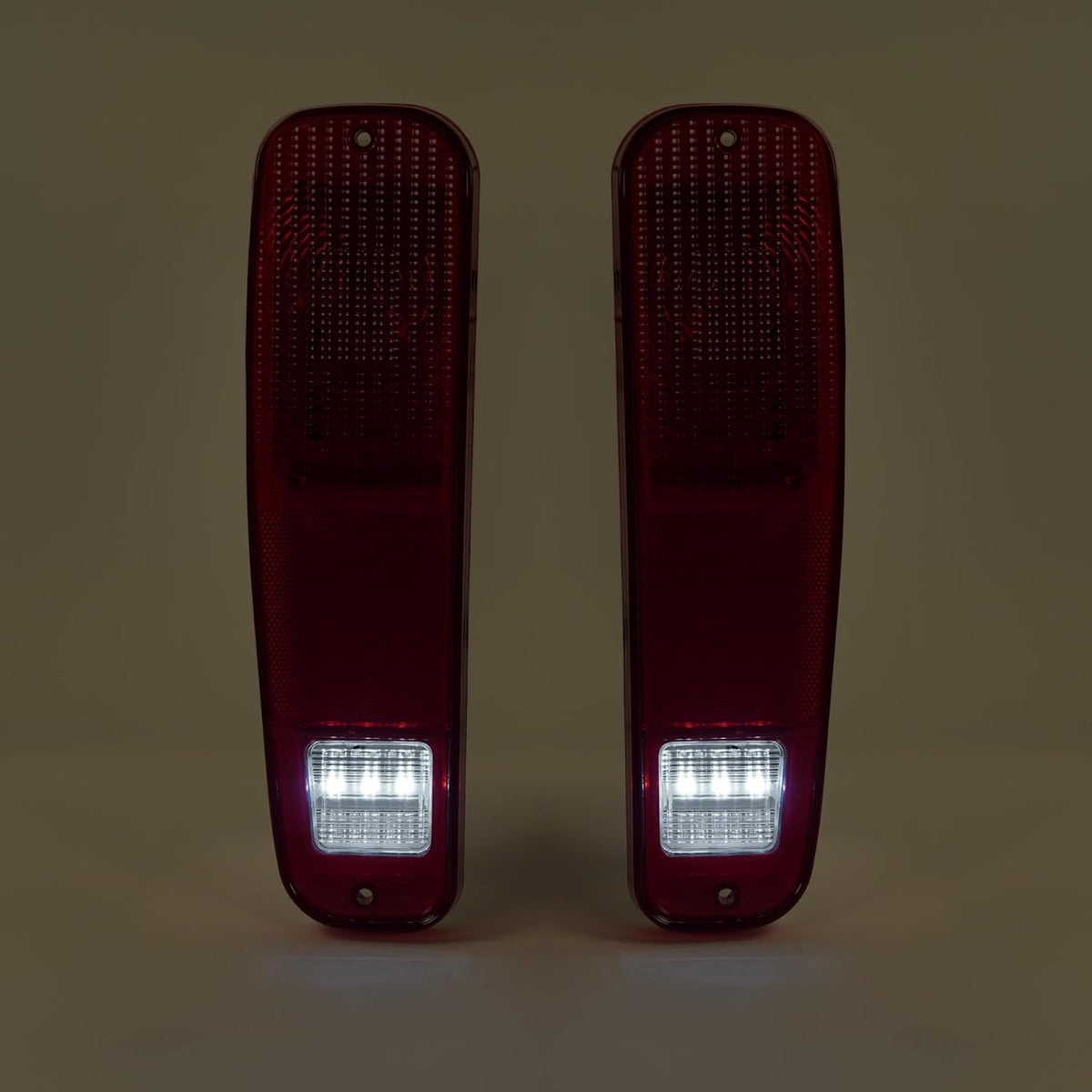 HECASA LED Tail Lights Brake Lamps Compatible with 1973-1977 Ford Pickup F100 F150 F250 F350 Driver & Passenger Side - Red Lens