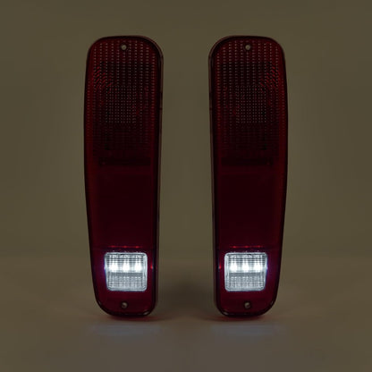 HECASA LED Tail Lights Brake Lamps Compatible with 1973-1977 Ford Pickup F100 F150 F250 F350 Driver & Passenger Side - Red Lens