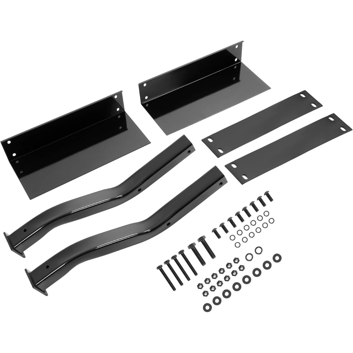 KUAFU Universal Rear Fender Bracket Replacement for 1406-6A Half Fender | Mounting Bracket Adjustable Support Bracket Pair Powder Coated Steel Black