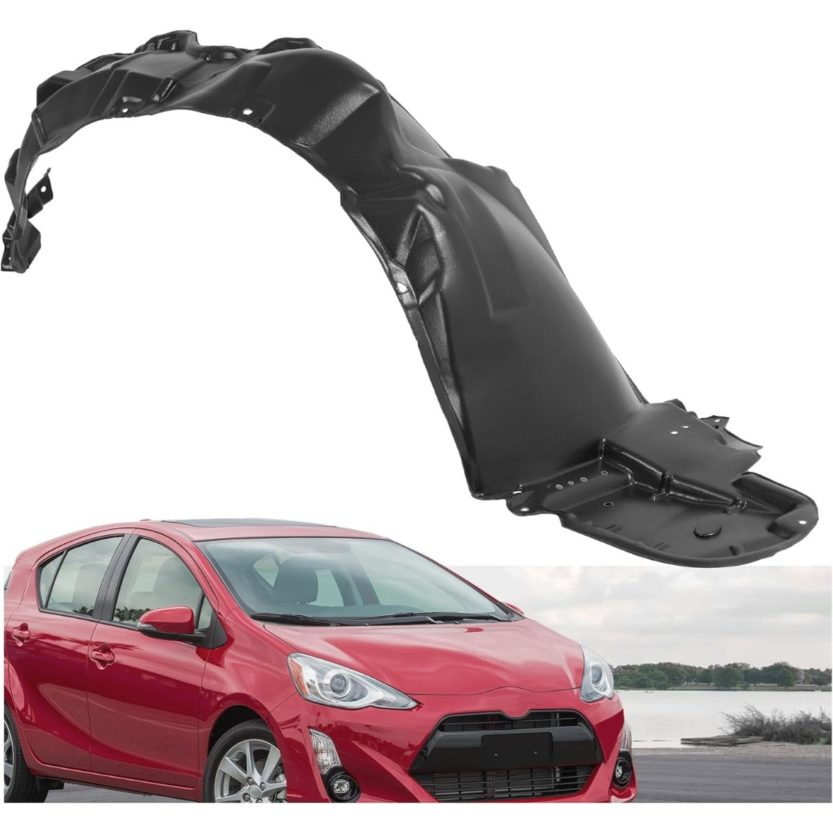 Front Fender Liner Inner Panel for 2010-2015 Toyota Prius w/o Insulation Foam Replacement for 5387547030 TO1249158 Wheel Liner Splash Shields Guard Right
