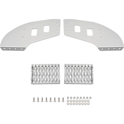HECASA 10” Truck Frame Step Mounted Side Steps Compatible with Peterbilt Frame Fit Make or Model Class 8 Semi Truck Bed Running Boards w/Mounting Hole Pattern Aluminium Silvery