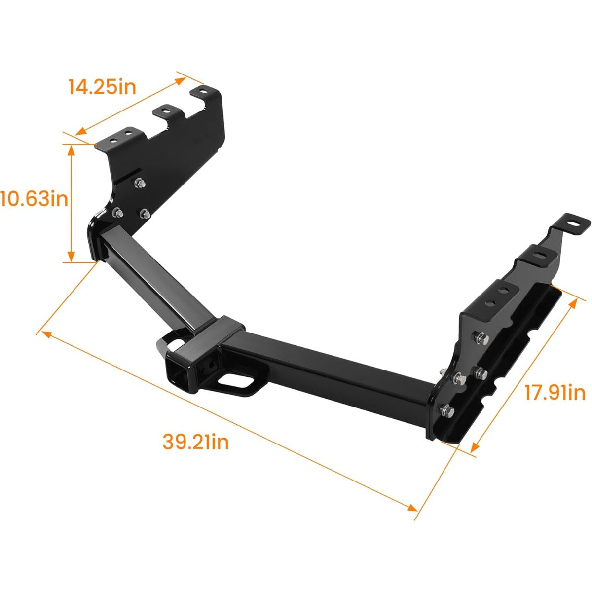 Class 3 Trailer Hitch 2" Compatible with 2014-2019 Chevy Chevrolet Silverado GMC Sierra 1500 Replace for 13301 Black Steel Powder Coated Concealed Main Body