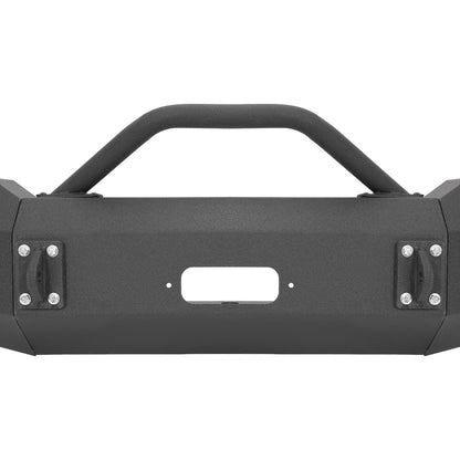 ALMULOO Front Bumper Assembly Compatible with 2003 2004 2005 2006 GMC Sierra 1500 W/Winch Plate, Light Holes, D-Ring Holes&Bull Bar Steel Powder Coated 2 Packages