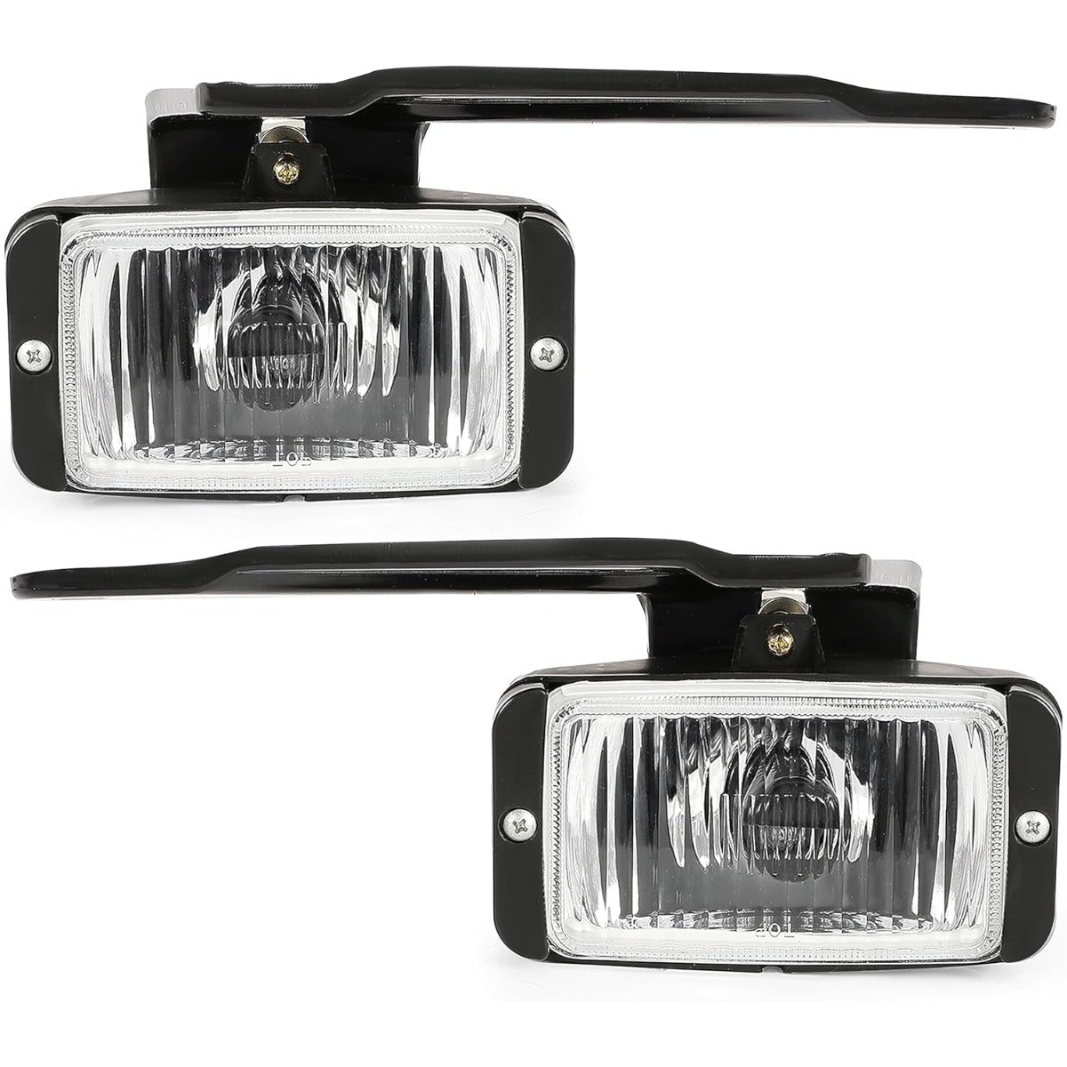 Fog Light W/Bulbs Compatible with 1988-2000 Chevy C/K1500 2500 3500 Replacement for 16524928 GM2593106 16524927 GM2592106 Lamp (Clear Lens)