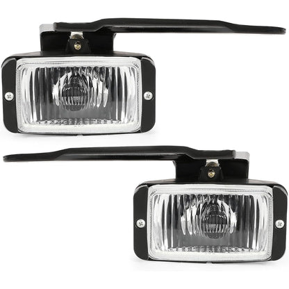 Fog Light W/Bulbs Compatible with 1988-2000 Chevy C/K1500 2500 3500 Replacement for 16524928 GM2593106 16524927 GM2592106 Lamp (Clear Lens)
