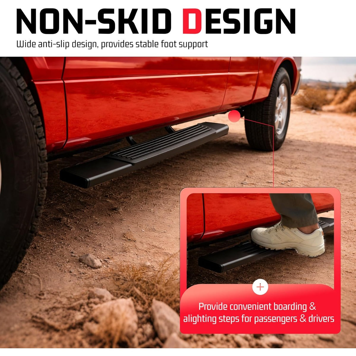 Side Steps Running Boards Compatible with 2004-2014 Ford F-150 Regular Cab Step Bars Steel+Plastic Powder Coated+Textured Black