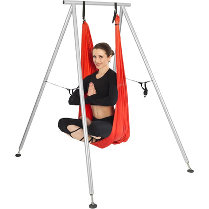 HECASA 8.1 FT Aerial Yoga Stand 550lbs Max Capacity for Indoor and Outdoor Fitness Bodybuilding Height Adjustable for Yoga Frame
