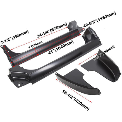 ECOTRIC Cab Corner & Rocker Panel 4 PC Kit Compatible with 1973-1987 GMC C10 K10 Truck LH/RH
