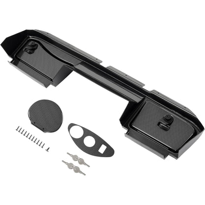Dashboard Cover W/Locking Doors Compatible With 2008-2014 EZGO RXV Gas/Electric Models, Carbon Fiber Style Print Front Dash Cover (Not For 2015-Up 2nd Gen)