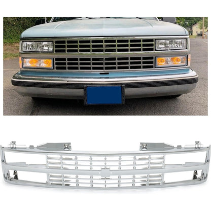 Front Grille Grill Compatible with 1992-1993 Chevrolet Blazer 1988-1993 Chevrolet C/K1500/2500/3500 1992-1993 Chevrolet C/K1500/2500 Suburban Silver Replacement for GM1200142